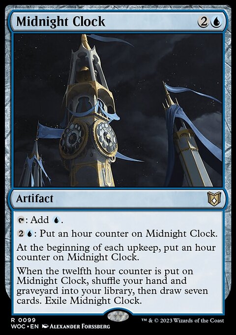Midnight Clock, Wilds of Eldraine Commander #99, Magic: The Gathering card
