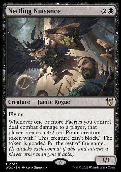 Nettling Nuisance, Wilds of Eldraine Commander #15, Magic: The Gathering card