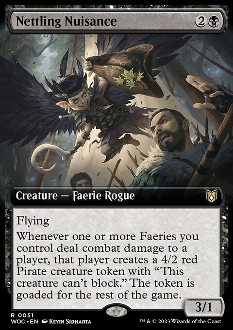 Nettling Nuisance, Wilds of Eldraine Commander #51, Magic: The Gathering card