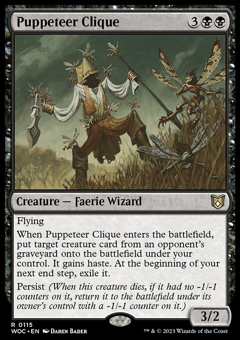 Puppeteer Clique, Wilds of Eldraine Commander #115, Magic: The Gathering card