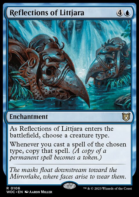 Reflections of Littjara, Wilds of Eldraine Commander #106, Magic: The Gathering card