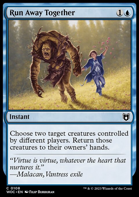 Run Away Together, Wilds of Eldraine Commander #108, Magic: The Gathering card