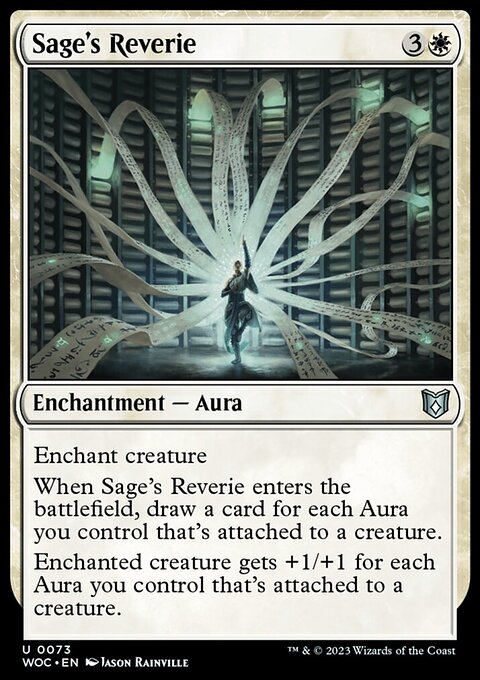 Sage's Reverie, Wilds of Eldraine Commander #73, Magic: The Gathering card