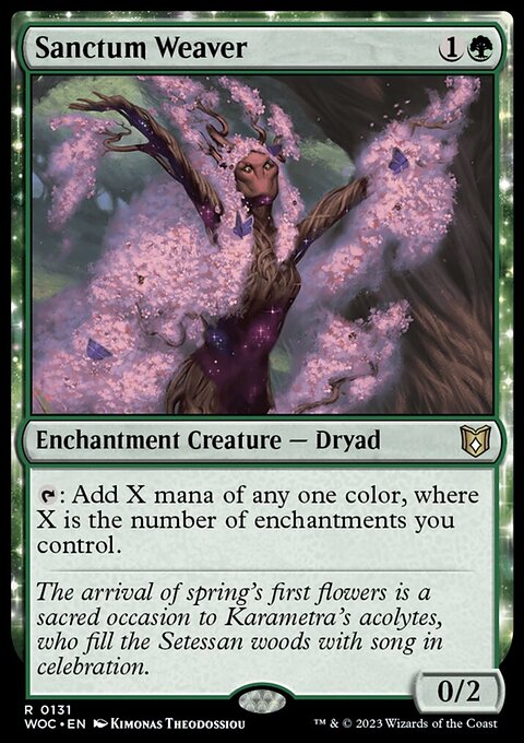 Sanctum Weaver, Wilds of Eldraine Commander #131, Magic: The Gathering card