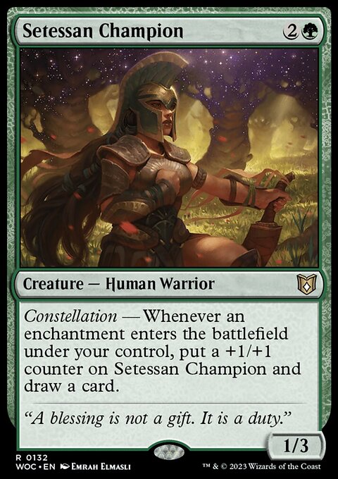 Setessan Champion, Wilds of Eldraine Commander #132, Magic: The Gathering card