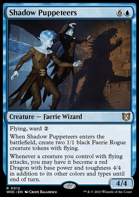 Shadow Puppeteers, Wilds of Eldraine Commander #12, Magic: The Gathering card