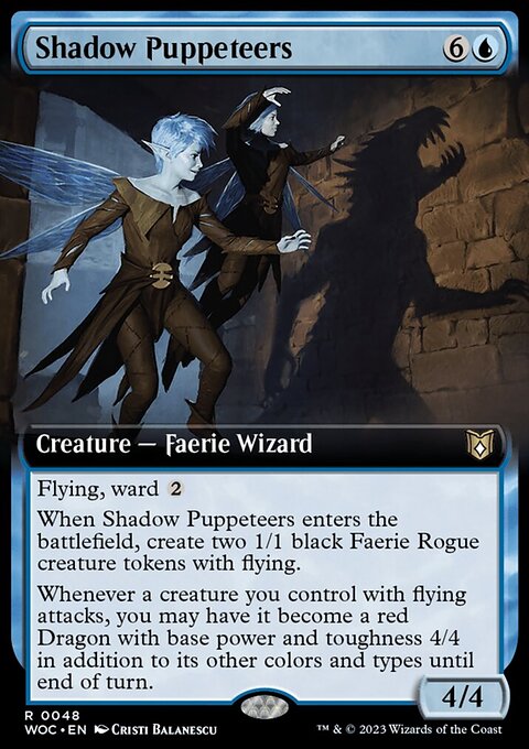 Shadow Puppeteers, Wilds of Eldraine Commander #48, Magic: The Gathering card
