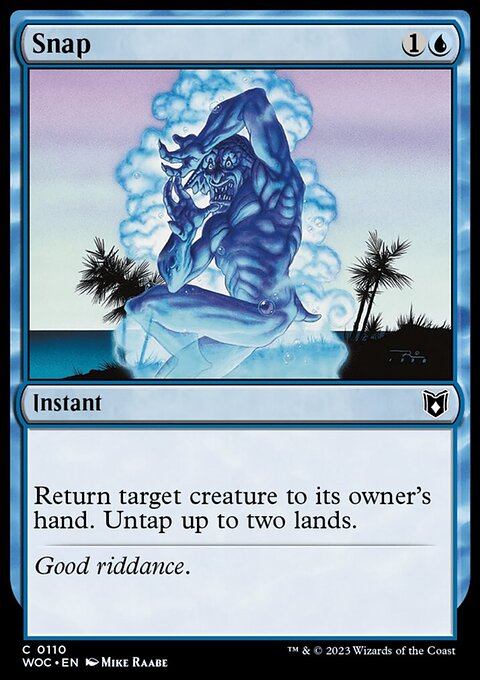 Snap, Wilds of Eldraine Commander #110, Magic: The Gathering card