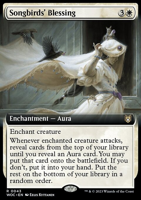 Songbirds' Blessing, Wilds of Eldraine Commander #43, Magic: The Gathering card