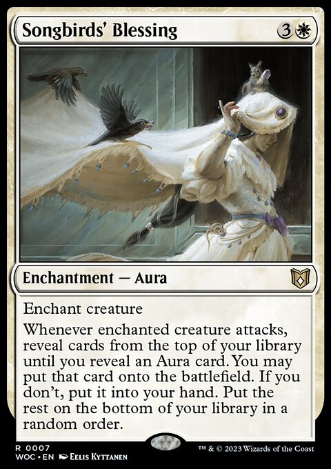 Songbirds' Blessing, Wilds of Eldraine Commander #7, Magic: The Gathering card