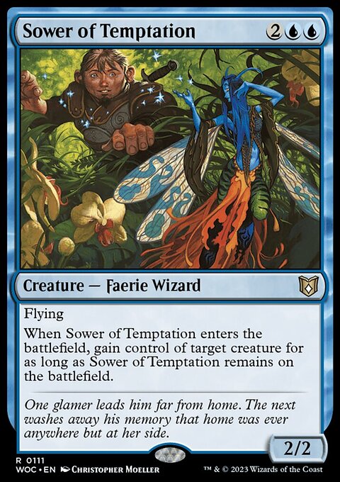 Sower of Temptation, Wilds of Eldraine Commander #111, Magic: The Gathering card