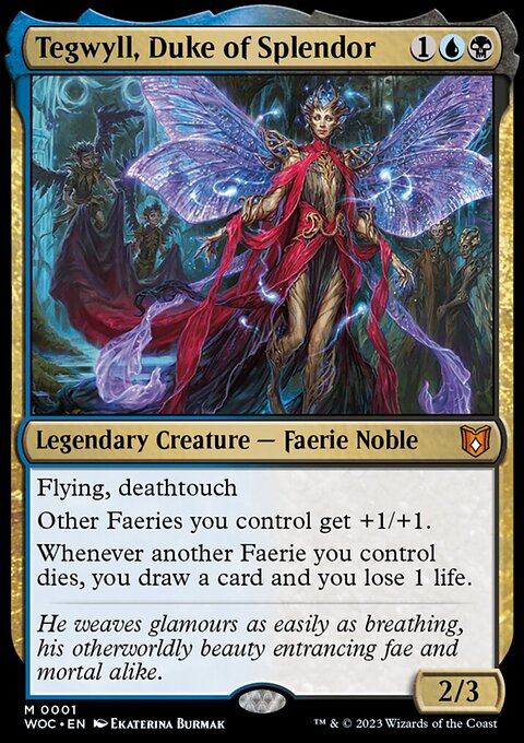 Tegwyll, Duke of Splendor, Wilds of Eldraine Commander #1, Magic: The Gathering card
