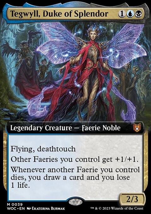 Tegwyll, Duke of Splendor, Wilds of Eldraine Commander #39, Magic: The Gathering card