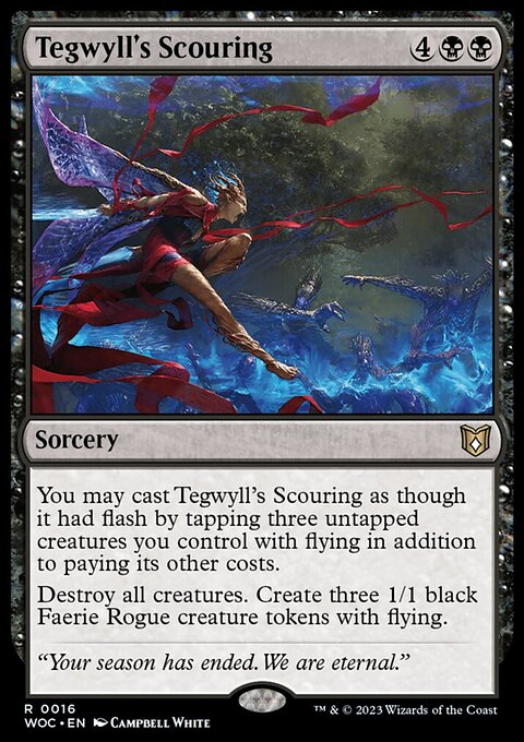 Tegwyll's Scouring, Wilds of Eldraine Commander #16, Magic: The Gathering card