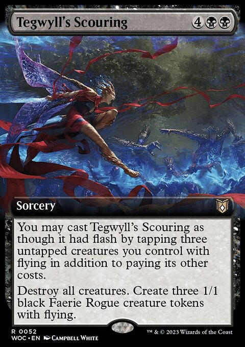Tegwyll's Scouring, Wilds of Eldraine Commander #52, Magic: The Gathering card
