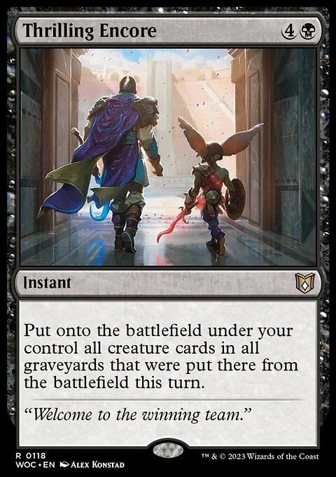 Thrilling Encore, Wilds of Eldraine Commander #118, Magic: The Gathering card