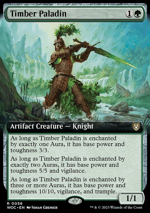 Timber Paladin, Wilds of Eldraine Commander #56, Magic: The Gathering card