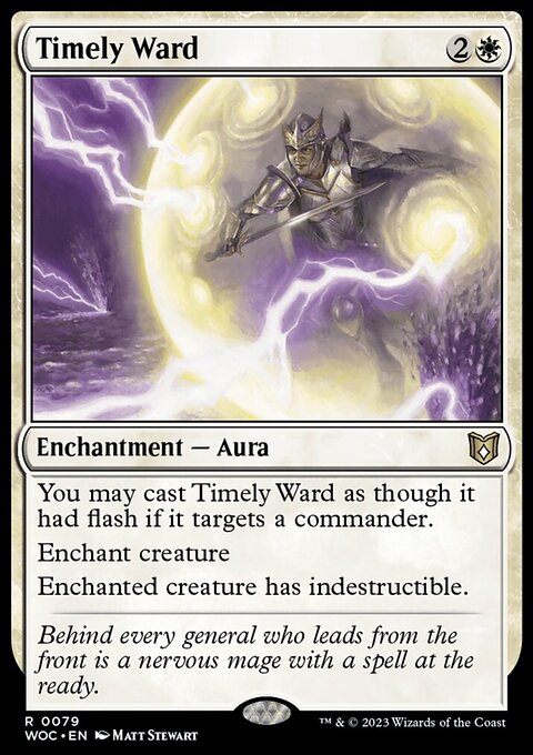 Timely Ward, Wilds of Eldraine Commander #79, Magic: The Gathering card
