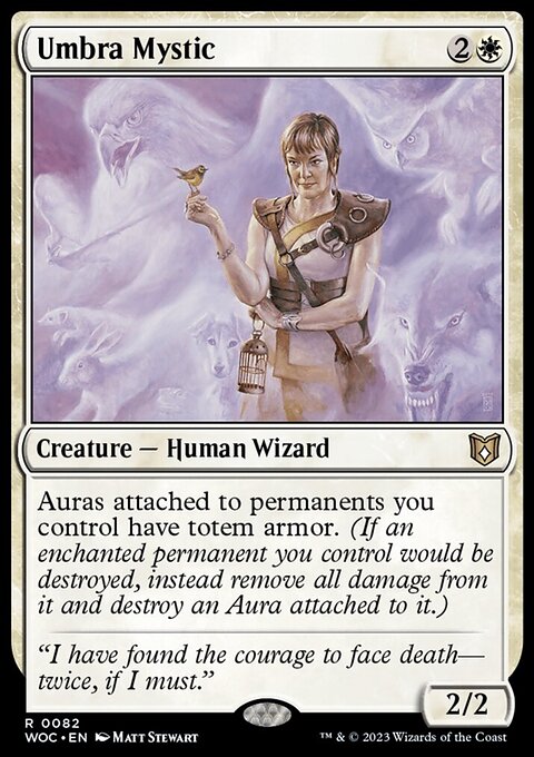 Umbra Mystic, Wilds of Eldraine Commander #82, Magic: The Gathering card