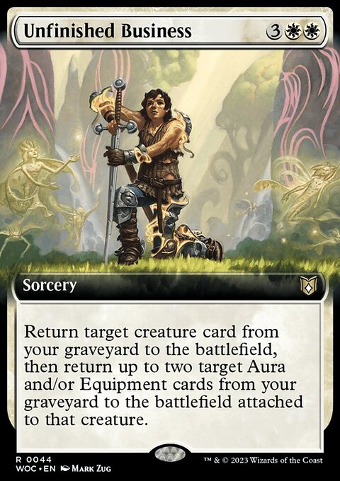 Unfinished Business, Wilds of Eldraine Commander #44, Magic: The Gathering card