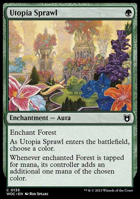 Utopia Sprawl, Wilds of Eldraine Commander #135, Magic: The Gathering card