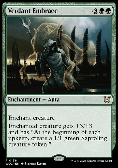 Verdant Embrace, Wilds of Eldraine Commander #136, Magic: The Gathering card