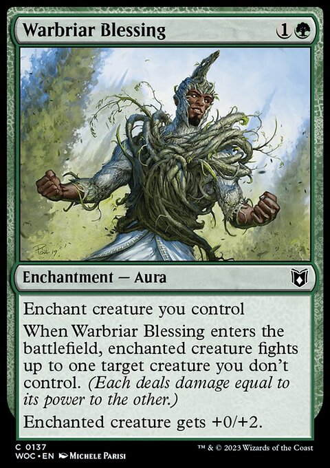 Warbriar Blessing, Wilds of Eldraine Commander #137, Magic: The Gathering card