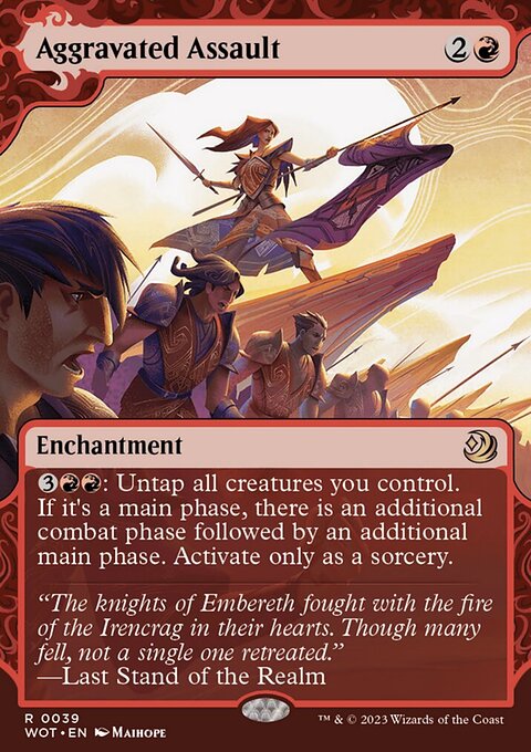 Aggravated Assault, Wilds of Eldraine: Enchanting Tales #39, Magic: The Gathering card