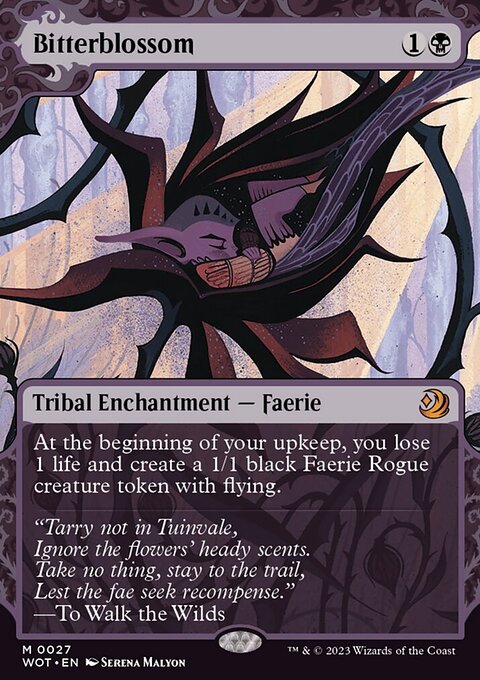 Bitterblossom, Wilds of Eldraine: Enchanting Tales #27, Magic: The Gathering card