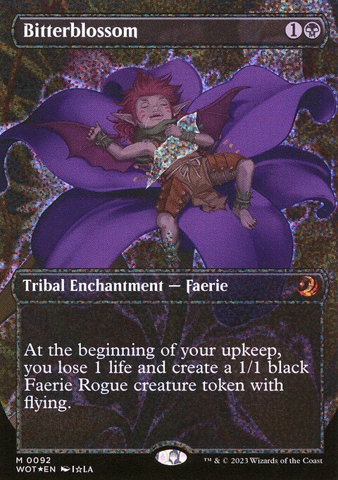 Bitterblossom, Wilds of Eldraine: Enchanting Tales #92, Magic: The Gathering card