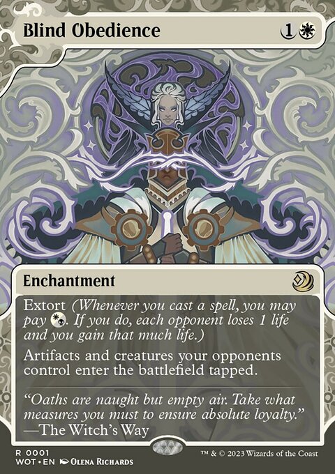 Blind Obedience, Wilds of Eldraine: Enchanting Tales #1, Magic: The Gathering card