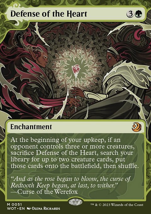 Defense of the Heart, Wilds of Eldraine: Enchanting Tales #51, Magic: The Gathering card