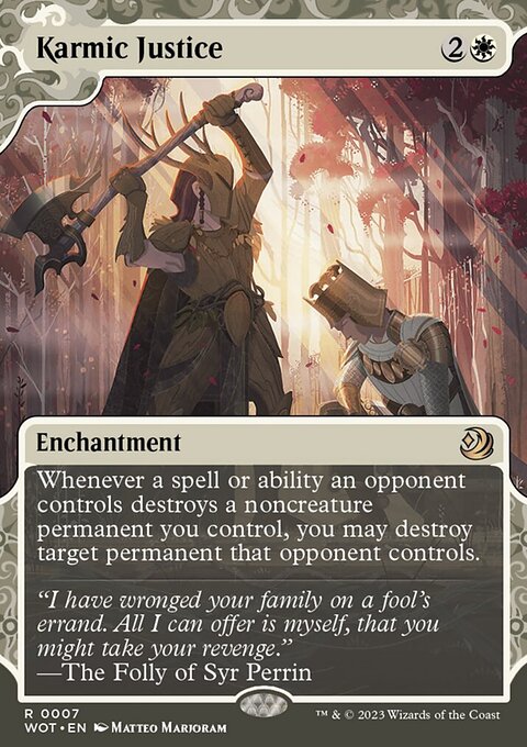 Karmic Justice, Wilds of Eldraine: Enchanting Tales #7, Magic: The Gathering card