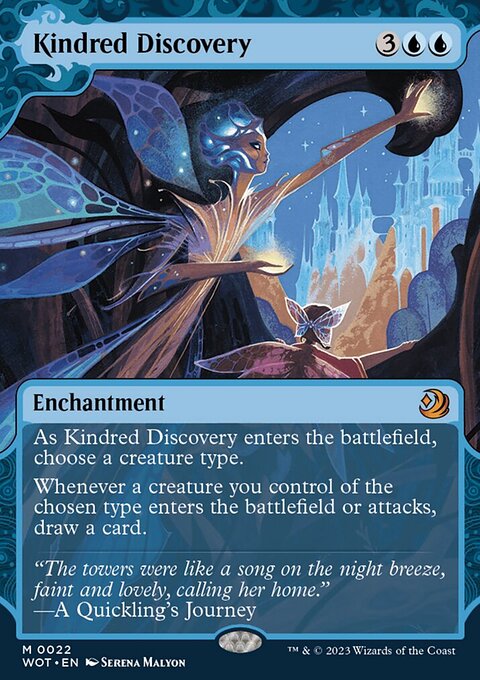 Kindred Discovery, Wilds of Eldraine: Enchanting Tales #22, Magic: The Gathering card
