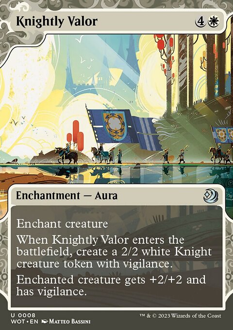 Knightly Valor, Wilds of Eldraine: Enchanting Tales #8, Magic: The Gathering card