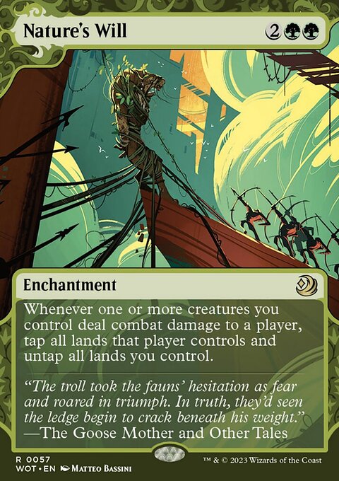 Nature's Will, Wilds of Eldraine: Enchanting Tales #57, Magic: The Gathering card