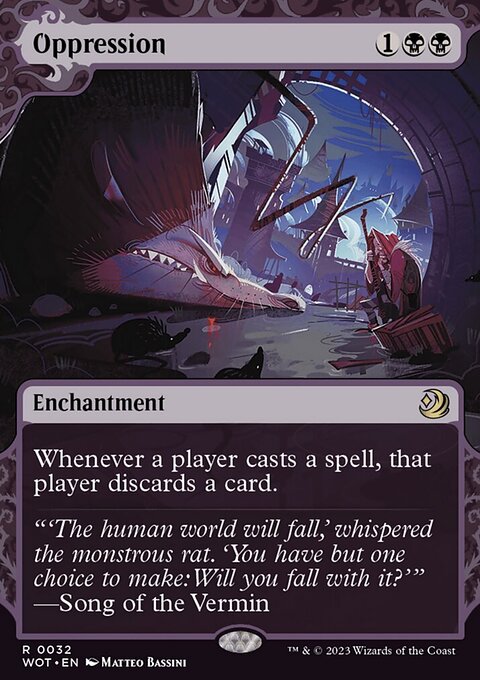 Oppression, Wilds of Eldraine: Enchanting Tales #32, Magic: The Gathering card