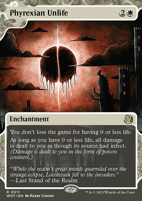 Phyrexian Unlife, Wilds of Eldraine: Enchanting Tales #11, Magic: The Gathering card
