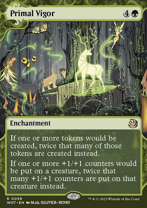 Primal Vigor, Wilds of Eldraine: Enchanting Tales #59, Magic: The Gathering card
