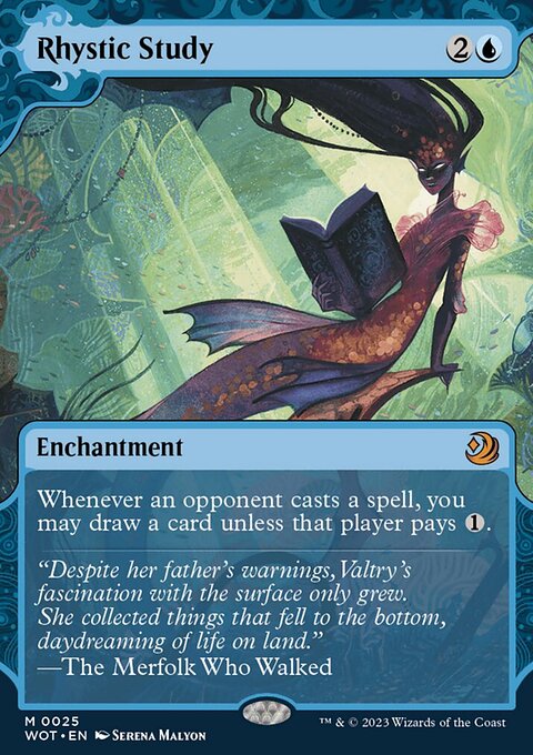 Rhystic Study, Wilds of Eldraine: Enchanting Tales #25, Magic: The Gathering card