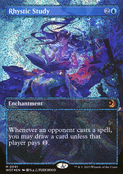 Rhystic Study, Wilds of Eldraine: Enchanting Tales #91, Magic: The Gathering card