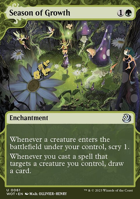 Season of Growth, Wilds of Eldraine: Enchanting Tales #61, Magic: The Gathering card