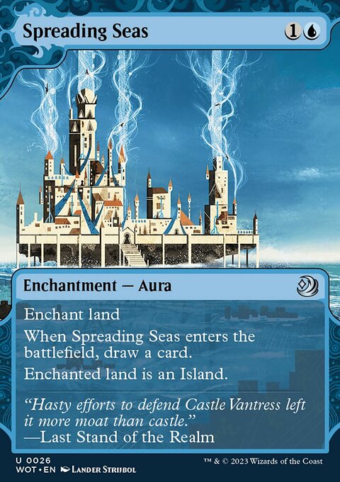 Spreading Seas, Wilds of Eldraine: Enchanting Tales #26, Magic: The Gathering card