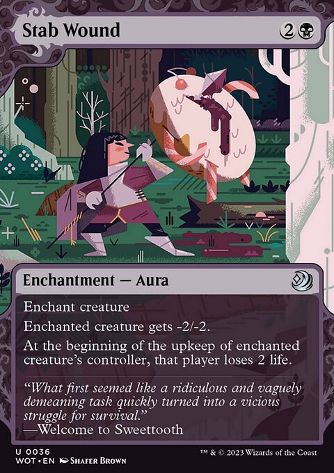 Stab Wound, Wilds of Eldraine: Enchanting Tales #36, Magic: The Gathering card