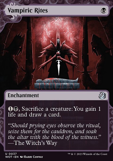 Vampiric Rites, Wilds of Eldraine: Enchanting Tales #37, Magic: The Gathering card