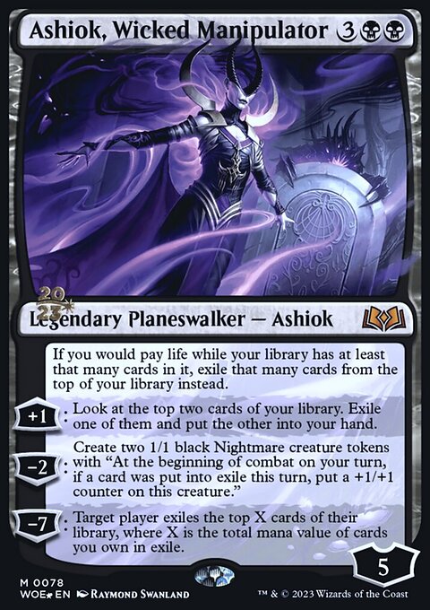 Ashiok, Wicked Manipulator, Wilds of Eldraine Promos #78s, Magic: The Gathering card