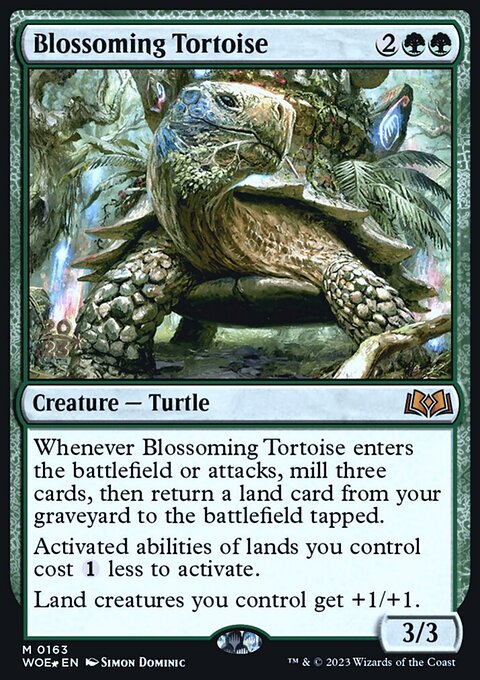 Blossoming Tortoise, Wilds of Eldraine Promos #163s, Magic: The Gathering card