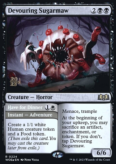 Devouring Sugarmaw // Have for Dinner, Wilds of Eldraine Promos #224s, Magic: The Gathering card