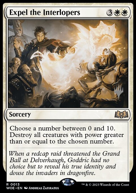 Expel the Interlopers, Wilds of Eldraine Promos #13p, Magic: The Gathering card