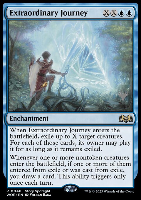 Extraordinary Journey, Wilds of Eldraine Promos #48p, Magic: The Gathering card